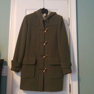 Olive LL Bean wool coat